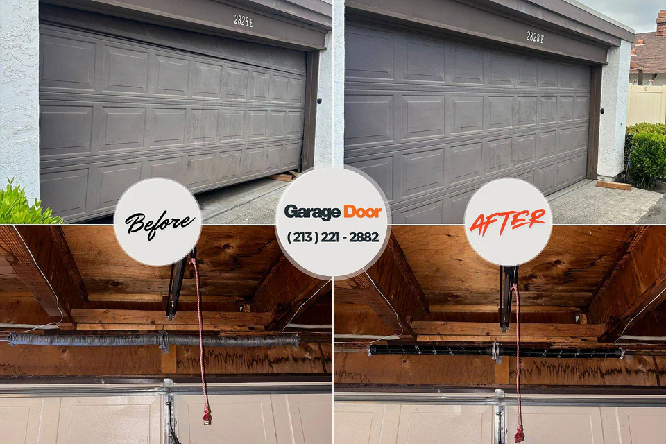 Before and after: garage door repair Corbin, KY